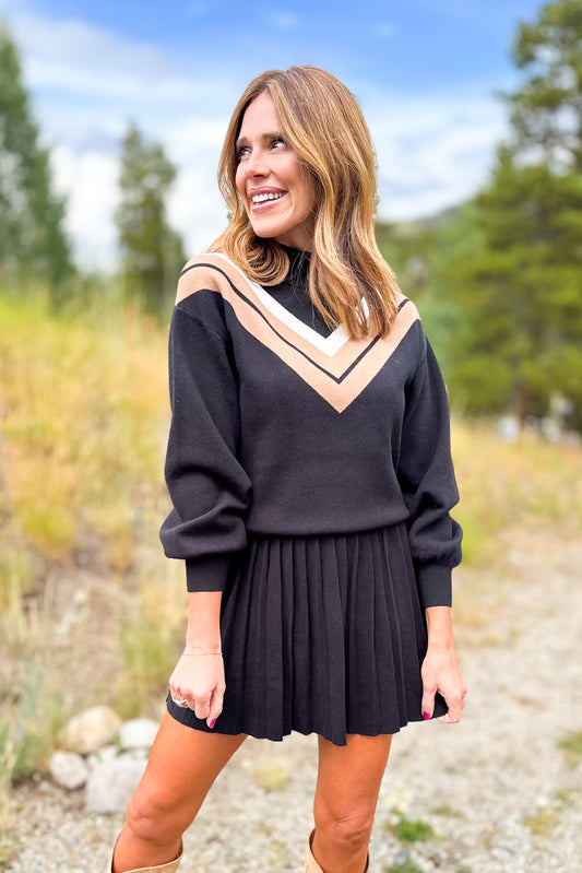 SSYS Wynn Pleated Knit Skort In Black