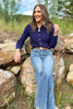 SSYS Lizzy Cable Knit Cardigan In Navy