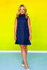 SSYS Ruth Sleeveless Mock Neck Dress In Navy