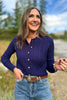 SSYS Lizzy Cable Knit Cardigan In Navy