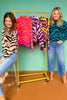 SSYS Jacey Animal Stripe Knit Sweater In Purple