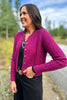 SSYS Lizzy Cable Knit Cardigan In Deep Purple