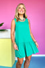 SSYS Chloe Drop Waist Sleeveless Dress In Green, elevated dress, summer essential, work to weekend, ssys by mallory fitzsimmons
