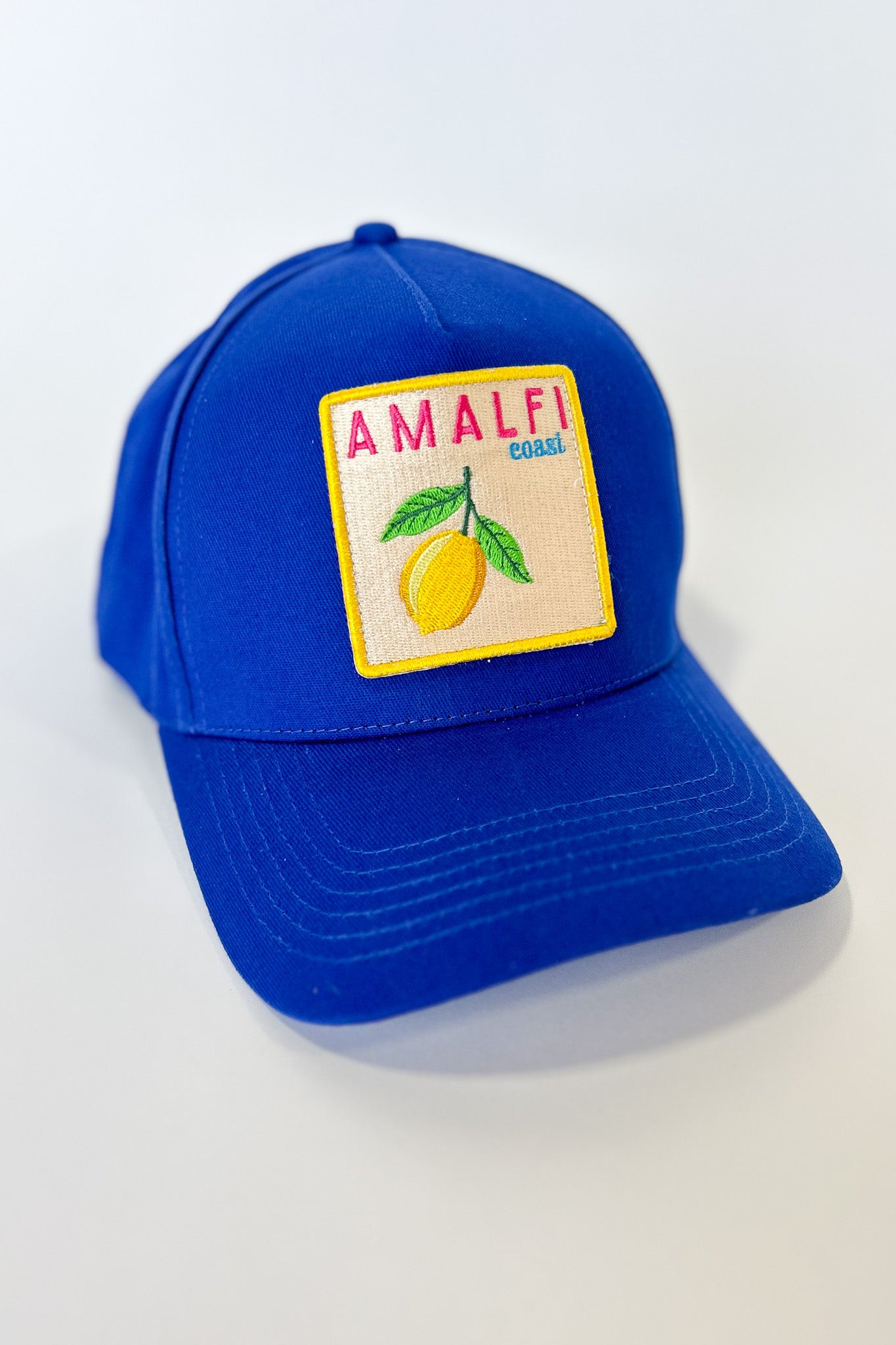 Blue Amalfi Coast Hat, accessory, hat, must have hat, elevated hat, trucker hat, trendy hat, ssys by mallory fitzsimmons