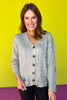 Olive Cable Knit Distressed Stud Embellished Cardigan *FINAL SALE*