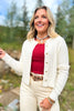 SSYS Lizzy Cable Knit Cardigan In Ivory