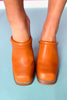 Camel Slip-On Heeled Mules *FINAL SALE*