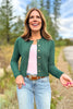 SSYS Lizzy Cable Knit Cardigan In Hunter