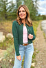 SSYS Lizzy Cable Knit Cardigan In Hunter