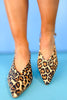 Animal Print Point Toe Slingback Kitten Heels