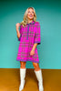 SSYS Eleanor Knit Dress In Pink Plaid