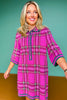 SSYS Eleanor Knit Dress In Pink Plaid