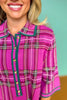 SSYS Eleanor Knit Dress In Pink Plaid