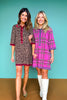 SSYS Eleanor Knit Dress In Pink Plaid