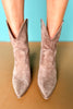 Brown Suede Western Boots
