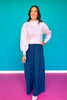 SSYS Merritt Mock Neck Sweater In Light Pink