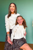 SSYS Kids Larkyn Button Cable Knit Sweater In Ivory