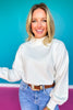 SSYS Merritt Mock Neck Sweater In Ivory