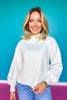 SSYS Merritt Mock Neck Sweater In Ivory