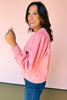 Pink Crew Neck Long Balloon Sleeve Sweatshirt *FINAL SALE*