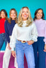 SSYS Merritt Mock Neck Sweater In Ivory