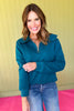 SSYS The Lucy Scallop Pullover In Teal *FINAL SALE*