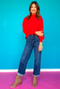 SSYS Merritt Mock Neck Sweater In Red