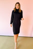 Black Turtle Neck Long Sleeve Midi Sweater Dress *FINAL SALE*