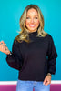 SSYS Merritt Mock Neck Sweater In Black