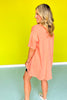 Coral Drop Shoulder Raw Edge Detail Top *FINAL SALE*