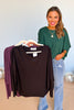 plum round neck dolman sleeve top, fall must have, layering piece, comfy and cozy, soft fabric, mom style, easy throw on and go, shop style your senses by mallory fitzsimmons.