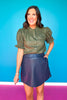 SSYS Dahlia Smocked Top In Olive