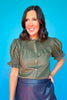 SSYS Dahlia Smocked Top In Olive