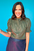 SSYS Dahlia Smocked Top In Olive