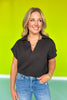 SSYS Cropped Everyday Top In Diamond Quilted Black