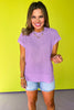 Lavender Crew Neck Short Sleeve Sweater Top *FINAL SALE*, transitional piece, universal, knit, lightweight, spring, summer, ssys by mallory fitzsimmons