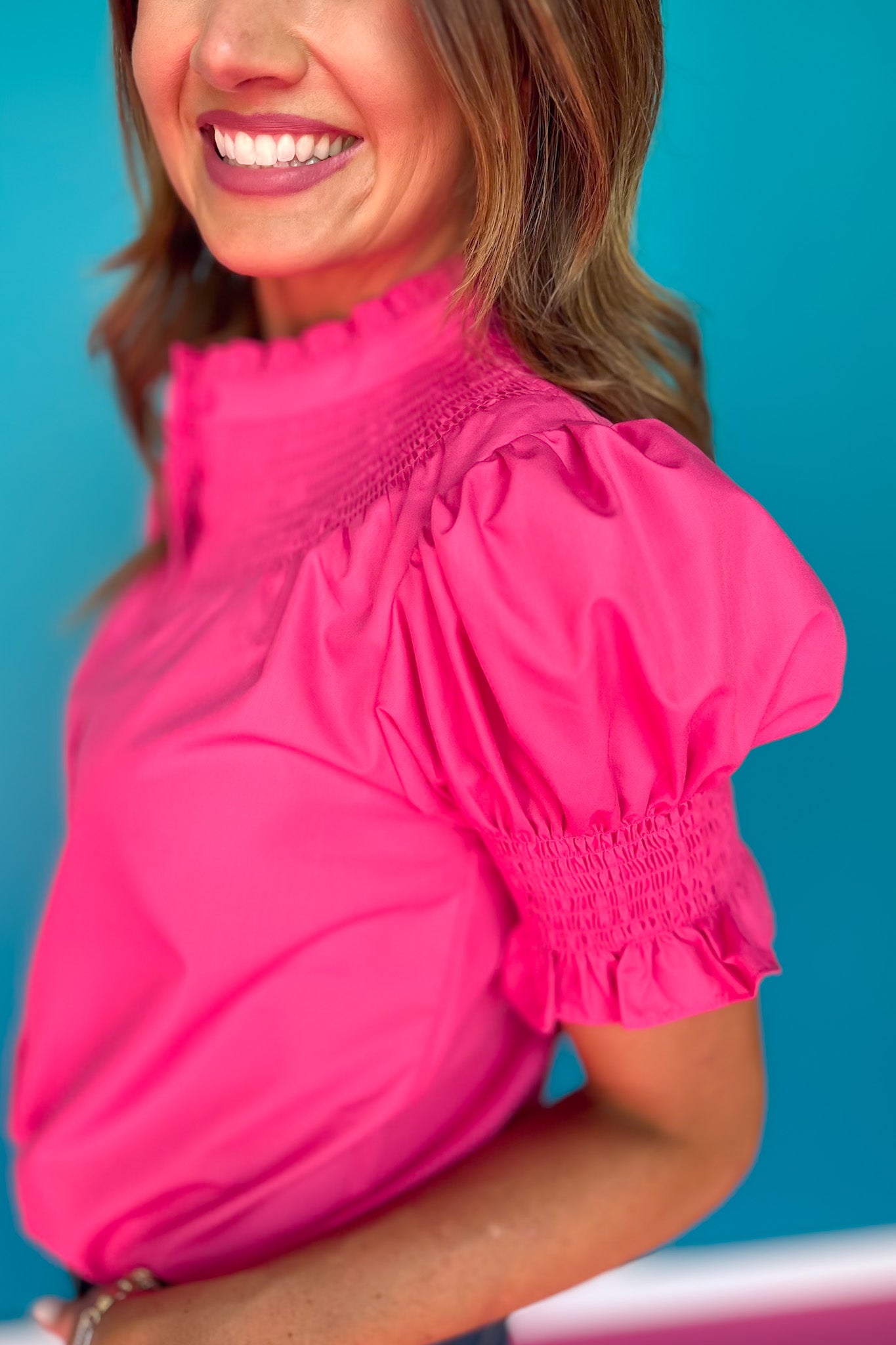 SSYS Dahlia Smocked Top In Pink