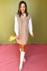 Taupe Cable Knit Twofer Shirt Dress *FINAL SALE*