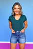 SSYS Signature Double Lined U Neck Air Tee Shirt In Hunter