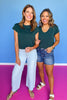 SSYS Signature Double Lined U Neck Air Tee Shirt In Hunter