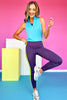 SSYS Blue Sleeveless Frill V Neck Active Top