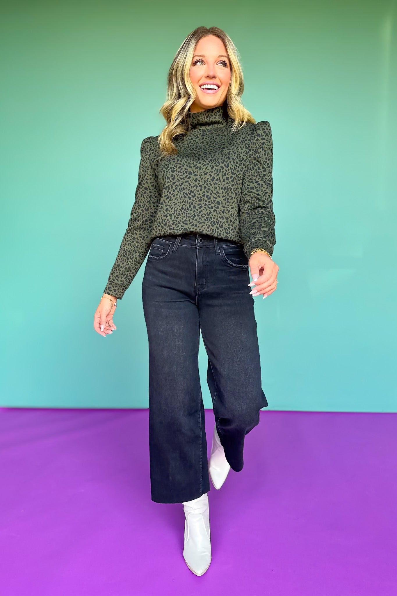 Vervet Black High Rise Raw Hem Crop Wide Jeans
