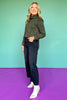 Vervet Black High Rise Raw Hem Crop Wide Jeans