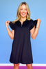 SSYS Reese Flutter Sleeve Air Dress In Black