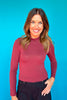 SSYS Signature Long Sleeve Turtleneck In Maroon