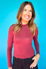 SSYS Signature Long Sleeve Turtleneck In Maroon