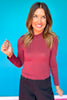 SSYS Signature Long Sleeve Turtleneck In Maroon