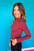 SSYS Signature Long Sleeve Turtleneck In Maroon