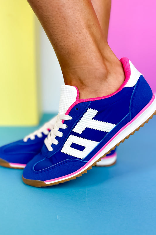 Blue Multi Tone Trim Sneakers