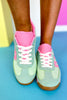 Green Multi Tone Trim Sneakers